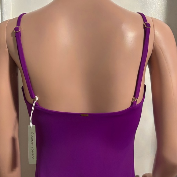 NWT GOOSEBERRY Women’s One-Piece Tank Plum Swimsuit - Picture 9 of 15